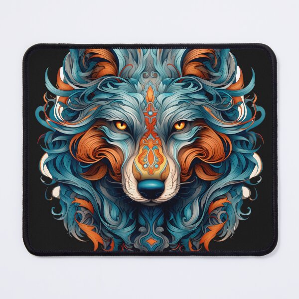 Item preview, ฺฺDark Blue Wolf face, designed and sold by LucyArtDesign.