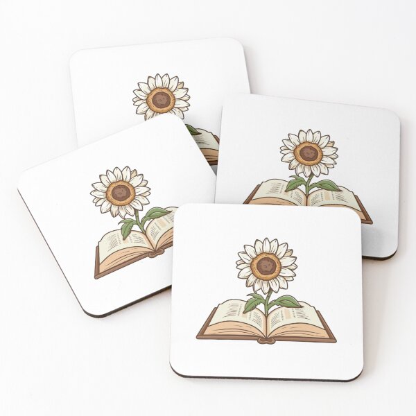 Item preview, Flowers Growing From Book | Special White Sunflower designed and sold by CircinusStore.