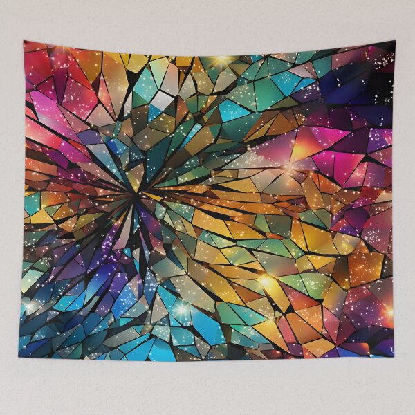 Aperçu de l'œuvre Un motif festif aux couleurs de l'arc-en-ciel créée et vendue par AI-Only Creations.
