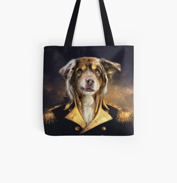 Dog Portrait - Ginger All Over Print Tote Bag