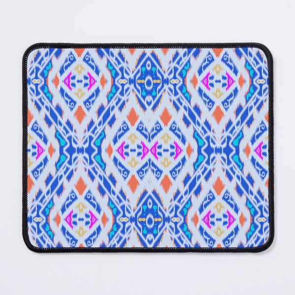 Item preview, Multicolor geometric stripes pattern seamless on beautiful blue background designed and sold by NarongStocker37.