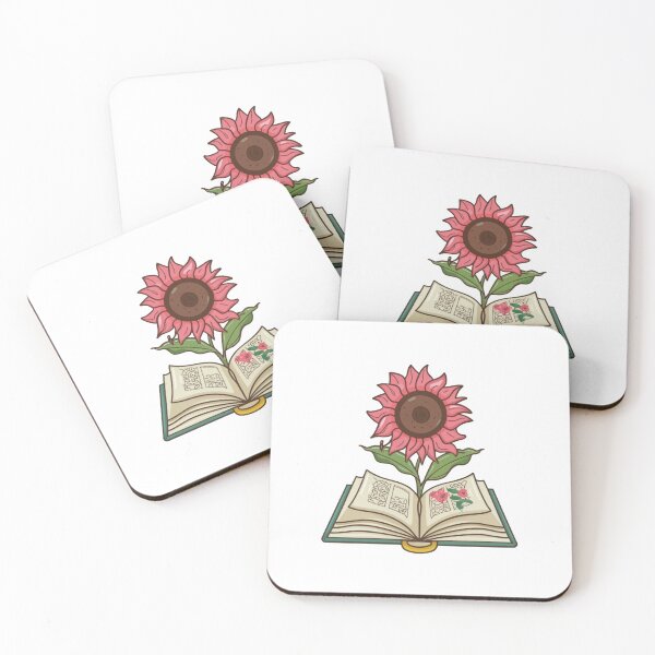 Item preview, Flowers Growing From Book | Special Light Pink Sunflower designed and sold by CircinusStore.