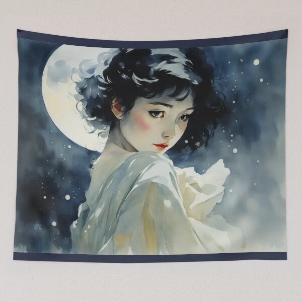 Item preview, Woman with full moon designed and sold by YukiKenji.