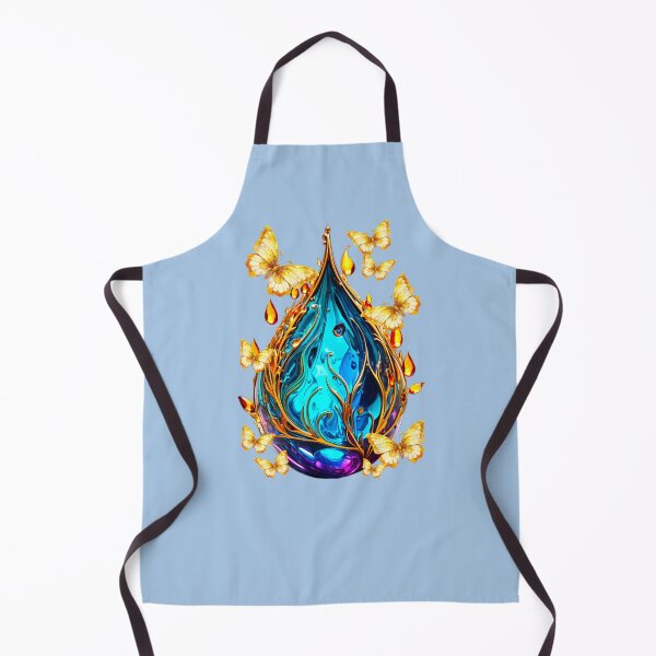 Item preview, Crystal Drop with Gold Butterflies, fantasy art designed and sold by LoneAngel.