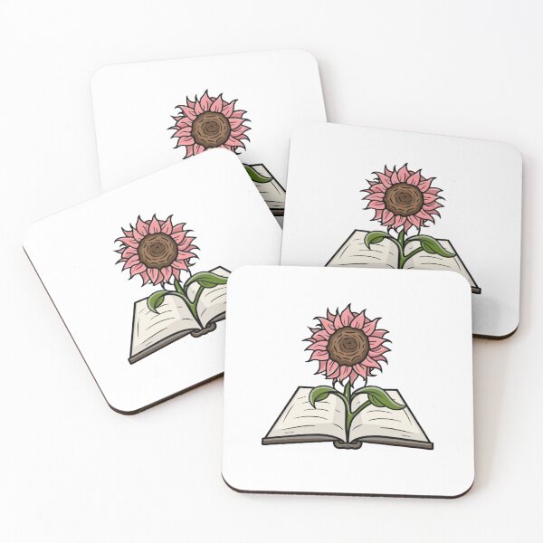 Item preview, Flowers Growing From Book | Light Pink Sunflower designed and sold by CircinusStore.