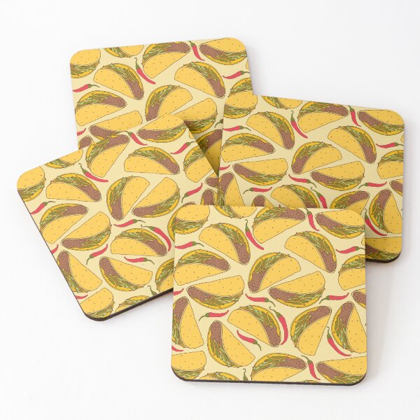 Item preview, Tacos and Chillies Food Pattern designed and sold by HotHibiscus.