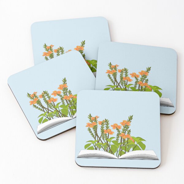 Artikelvorschau, Offenes Buch mit Blumen entworfen und verkauft von Lush Brush & Line.