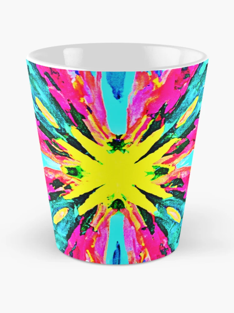 Thumbnail 2 of 4, Coffee Mug, Abstract Colorful Glow Pattern designed and sold by Health And Fitness Posts e-Store.
