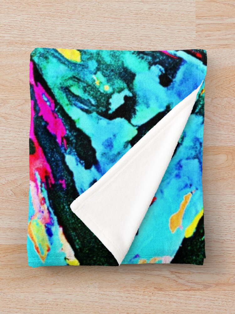 Thumbnail 3 of 6, Throw Blanket, Abstract Colorful Glow Pattern designed and sold by Unique-Design-4.