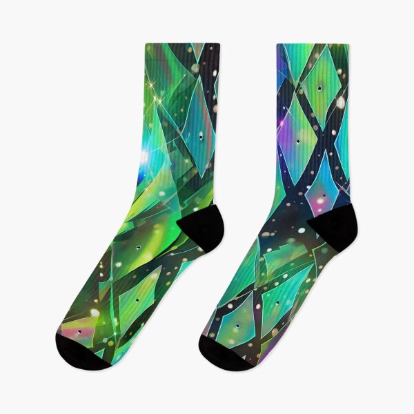 Item preview, Pattern of colorful, fluorescent, bioluminescent diamonds designed and sold by AI-Only Creations.