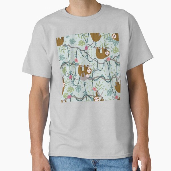 Item preview, Tropical Jungle Sloth Vines Hang Out designed and sold by simiswimstudio.