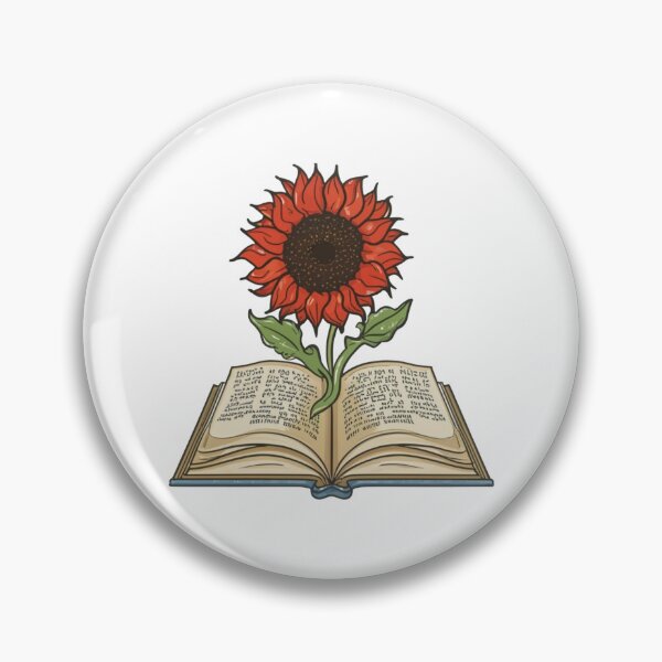Item preview, Flowers Growing From Book | Red Sunflower designed and sold by CircinusStore.