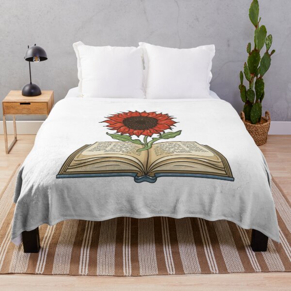 Item preview, Flowers Growing From Book | Red Sunflower designed and sold by CircinusStore.