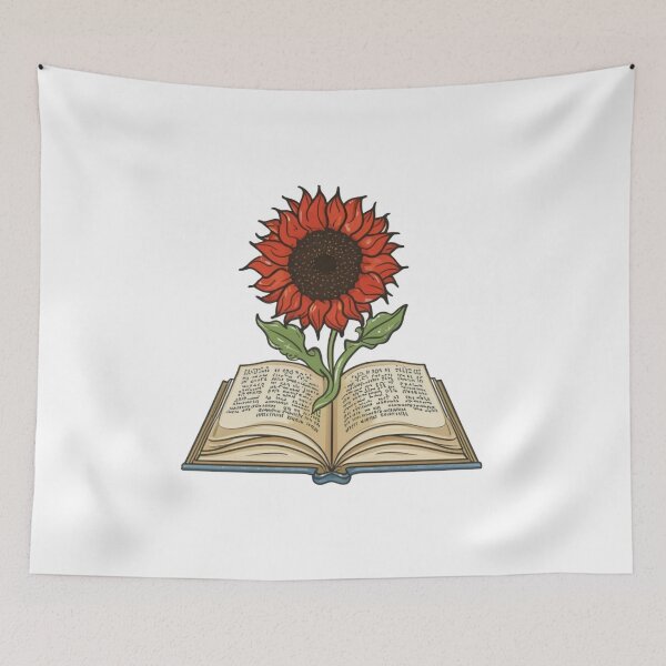 Item preview, Flowers Growing From Book | Red Sunflower designed and sold by CircinusStore.