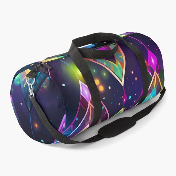 Item preview, Pattern of colorful, fluorescent, bioluminescent diamonds designed and sold by AI-Only Creations.