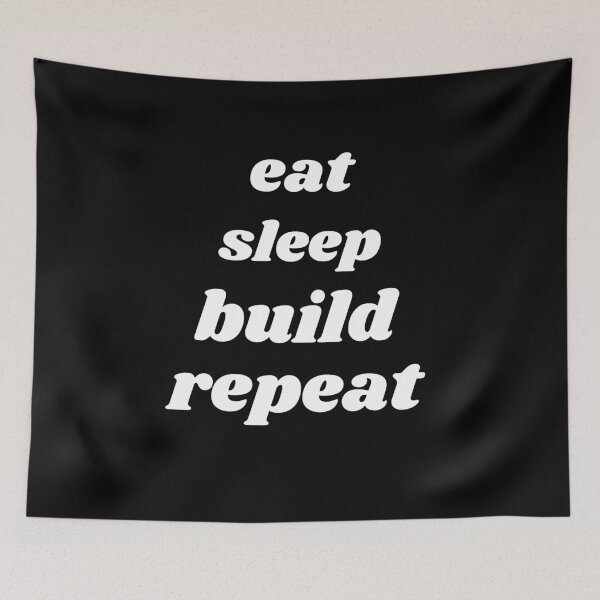 Item preview, Cute Eat Sleep Build Repeat quote, Building Blocks Bricks Master Builder designed and sold by Modren-design.