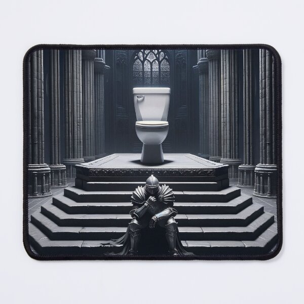 Aperçu de l'œuvre Fart Souls - Chevalier en armure de plaques gardant le trône de porcelaine creuse #07 créée et vendue par BeNiceOrDie.