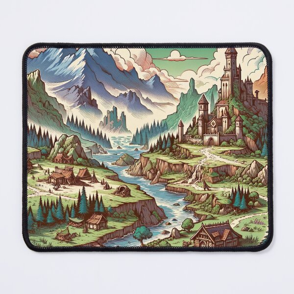 Item preview, Fantasy Land Drawing designed and sold by unrealartwork.