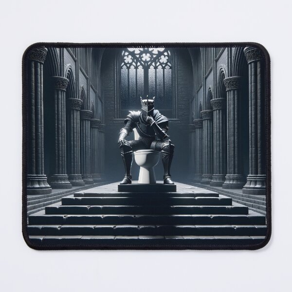 Item preview, Fart Souls - Knight in Plate Armor sitting on the Hollow Porcelain Throne #10 designed and sold by BeNiceOrDie.