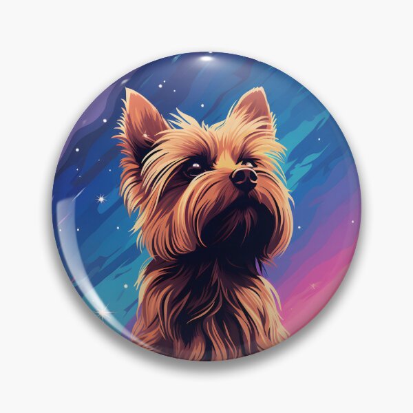 Item preview, Yorkshire Terrier Looks Up at the Night Starry Sky designed and sold by Je-we.