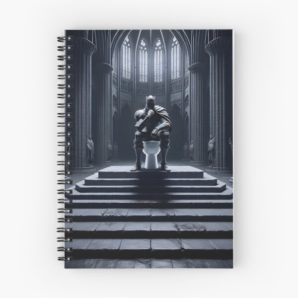 Item preview, Fart Souls - Knight in Plate Armor sitting on the Hollow Porcelain Throne #12 designed and sold by BeNiceOrDie.