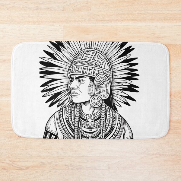 Item preview, monochrome Aztec Theme Art designed and sold by Luna's  Home Decor & Apparel.