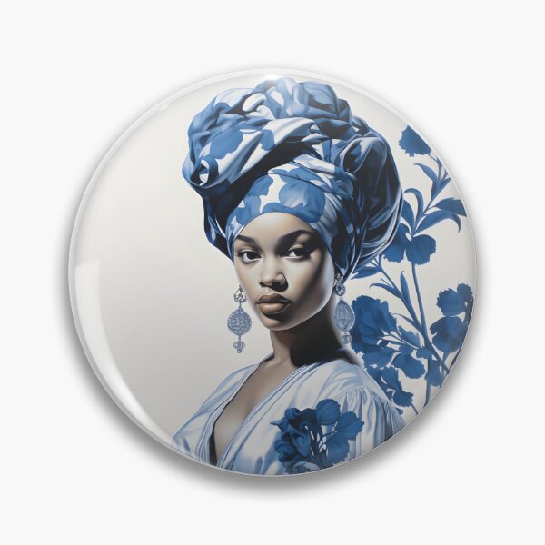 Item preview, Beautiful Woman in Blue, Chinoiserie Blue and White designed and sold by gemneye.