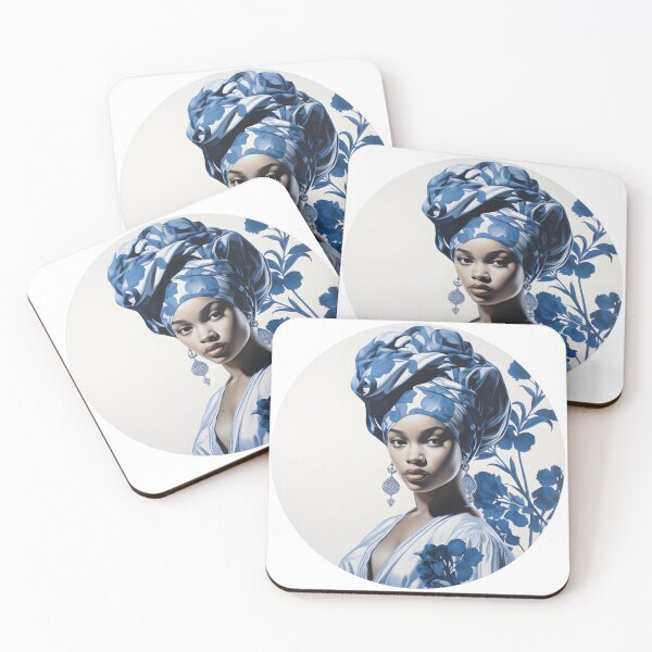 Item preview, Beautiful Woman in Blue, Chinoiserie Blue and White designed and sold by gemneye.