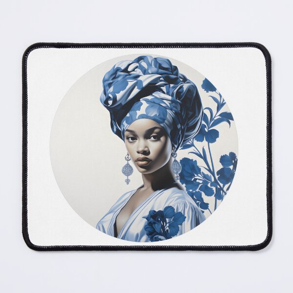 Item preview, Beautiful Woman in Blue, Chinoiserie Blue and White designed and sold by gemneye.
