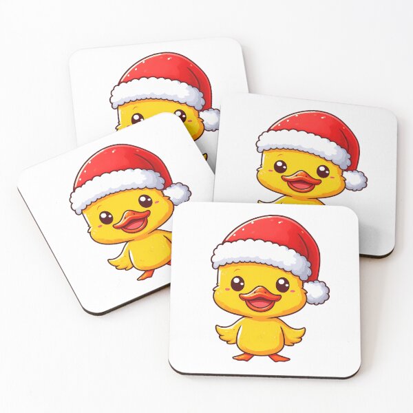 Item preview, Cute Santa Duckling Tangled Up In Christmas Tree Lights designed and sold by Lyssarien.