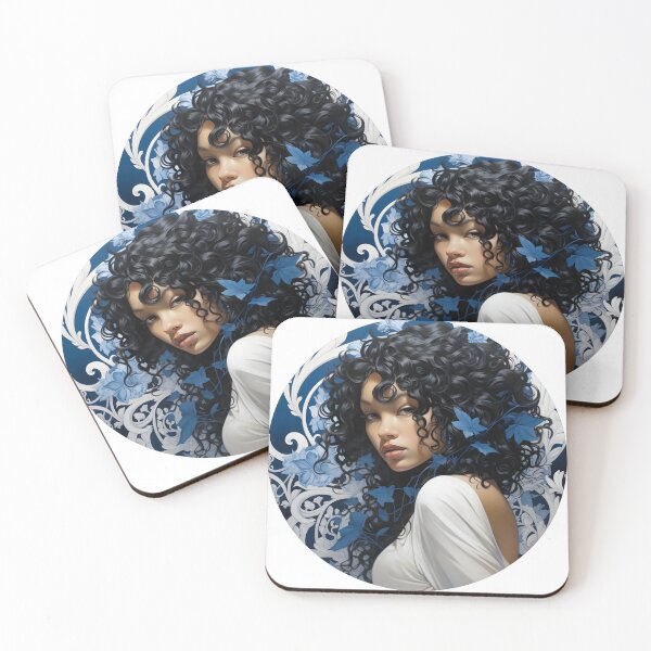 Item preview, Beautiful Woman in Blue, Chinoiserie Blue and White designed and sold by gemneye.
