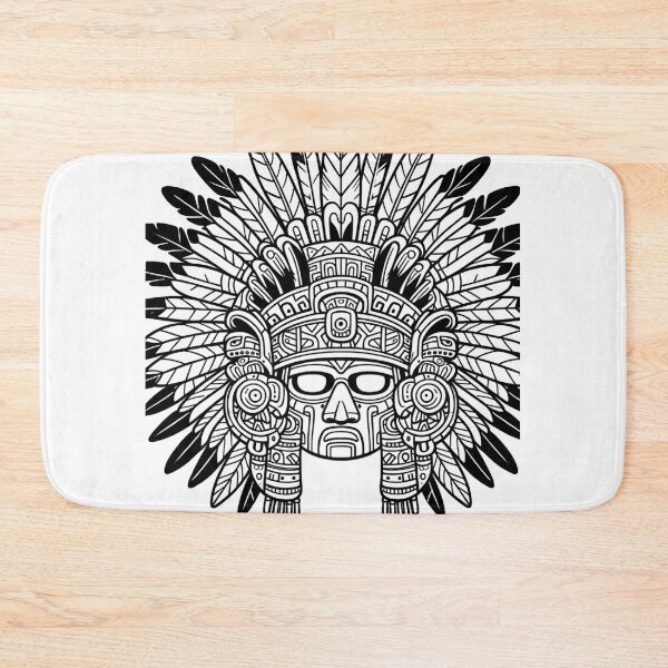 Item preview, monochrome Aztec Theme Art designed and sold by Luna's  Home Decor & Apparel.