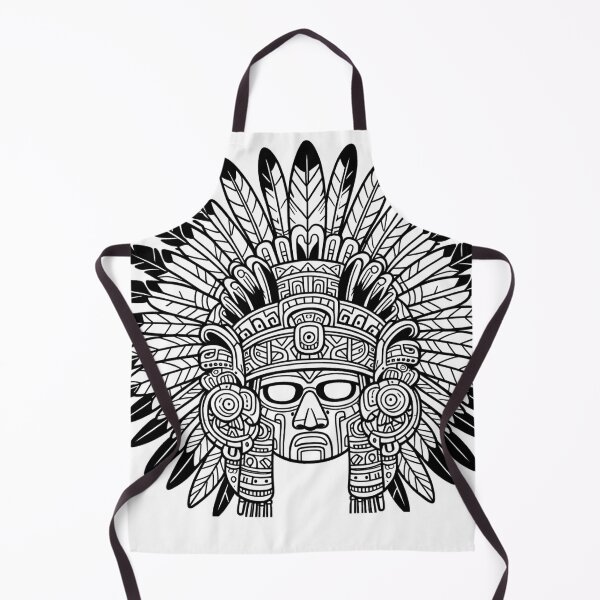Item preview, monochrome Aztec Theme Art designed and sold by Luna's Home Decor & Apparel.