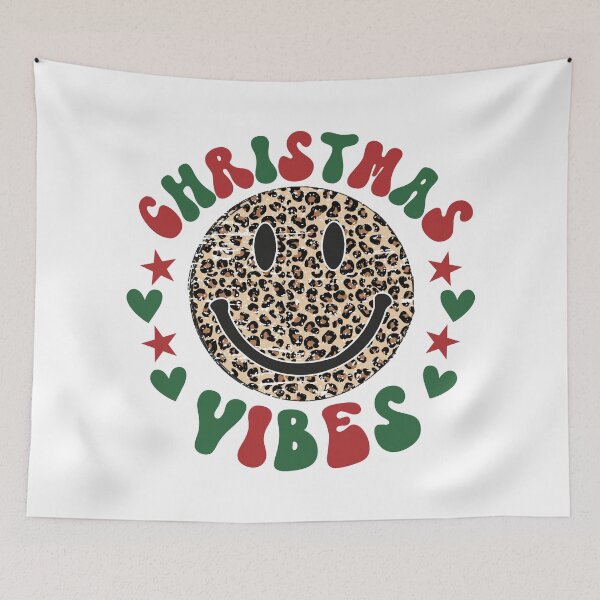 Item preview, Christmas Vibes, Leopard Print Smiley Face designed and sold by EsteticaVerus.