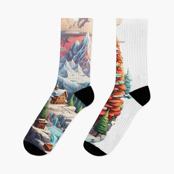 Item preview, Distant view of mountains and forest in winter. designed and sold by wplamkung.