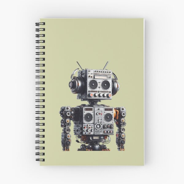 Artikelvorschau, Analoger Stereo-Tape-Roboter, digitale Kunst im Vintage-Stil entworfen und verkauft von KReasem.