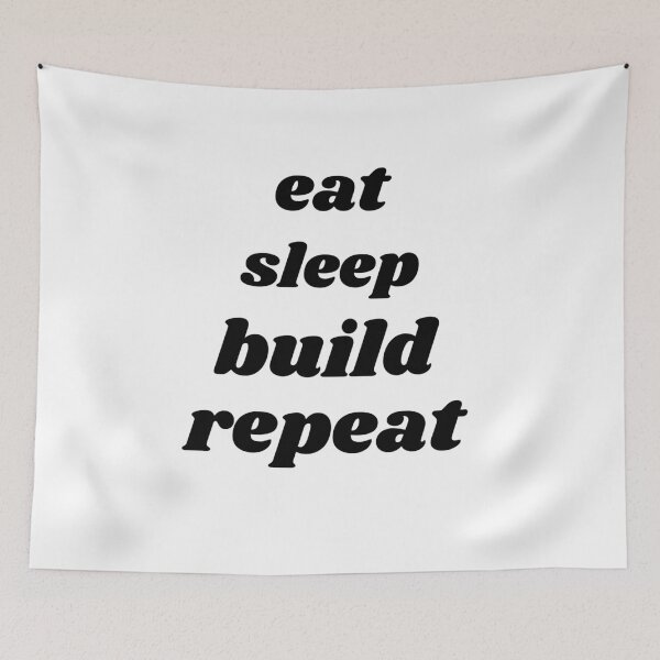 Item preview, Cute Eat Sleep Build Repeat quote, Building Blocks Bricks Master Builder designed and sold by Modren-design.
