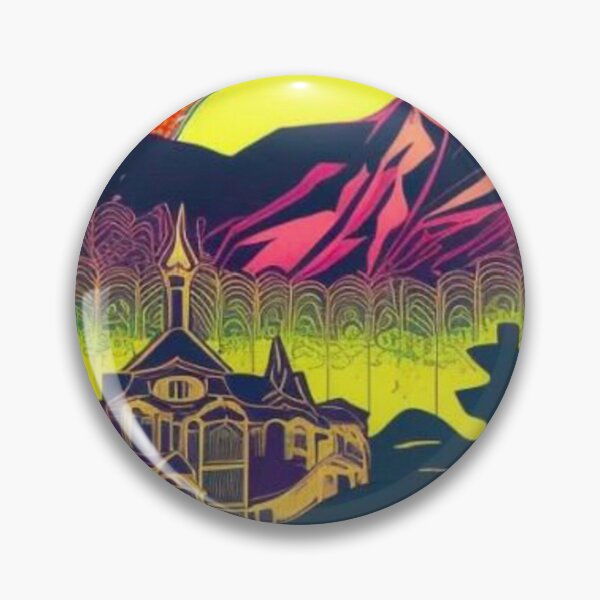 Item preview, Mountain Temple at sunset designed and sold by George Hutton Hunter.