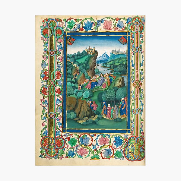 Item preview, Illuminated manuscript. Miniated codex. Religious scene. designed and sold by likiska.