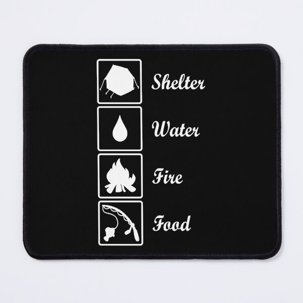 Item preview, Survival priorities: Shelter - Water - Fire - Food designed and sold by CatandRocknRoll.