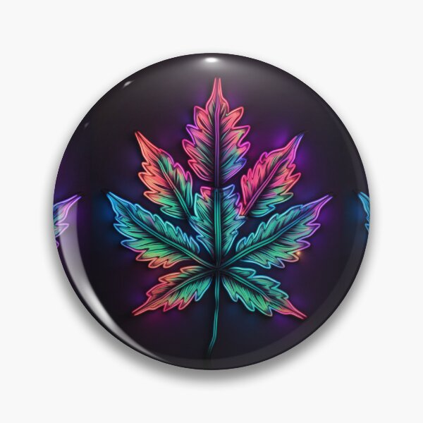 Artikelvorschau, Trippy Psychedelic Neon Groovy Cannabis Weed Leaf entworfen und verkauft von Printic.