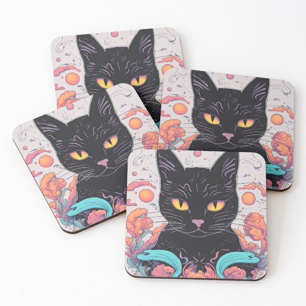 Item preview, magical black cat colorful designed and sold by Catophile.