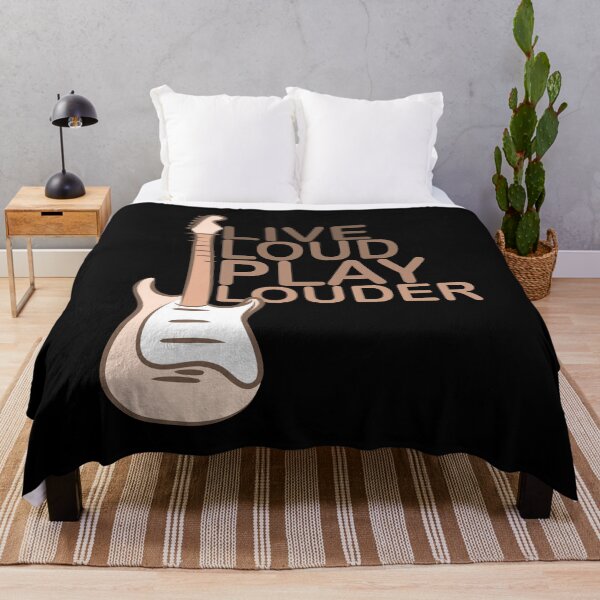 Item preview, Live loud, play louder, Line Art Sketch Drawing of Electric Guitar designed and sold by CJansuebsri.
