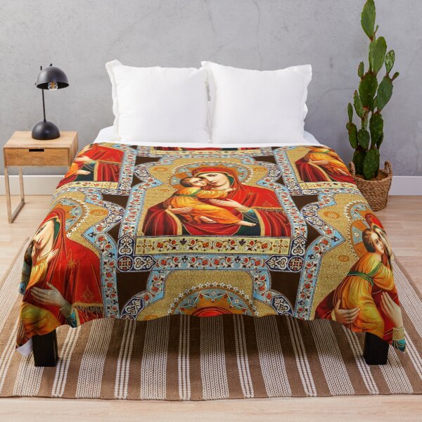 Item preview, Madonna and Baby Jesus in Red and Gold I designed and sold by muniralawi.