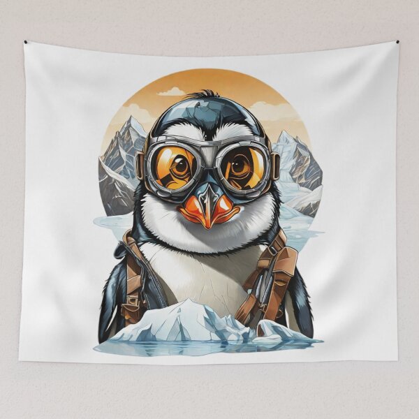 Item preview, Penguin's Reflection | Skiing Through Climate Change designed and sold by BlareBlare.