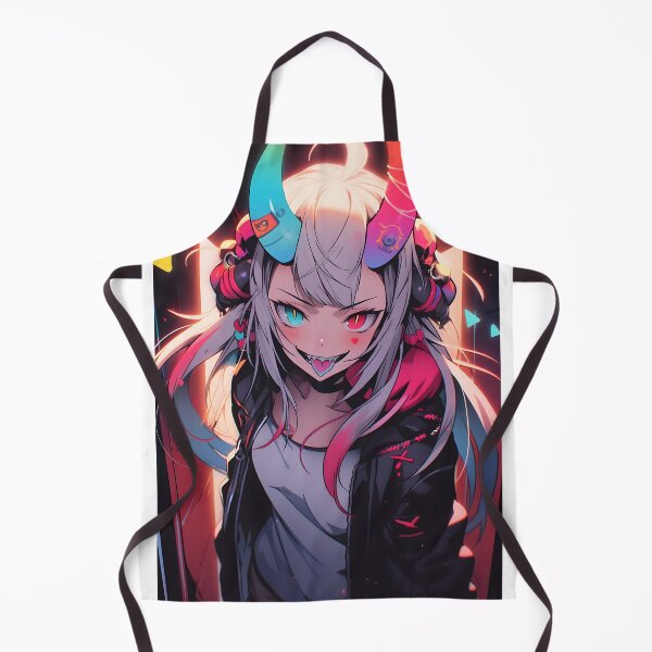 Item preview, Another Monster cute anime girl with horns portrait colorful art designed and sold by TheArtistOf2022.