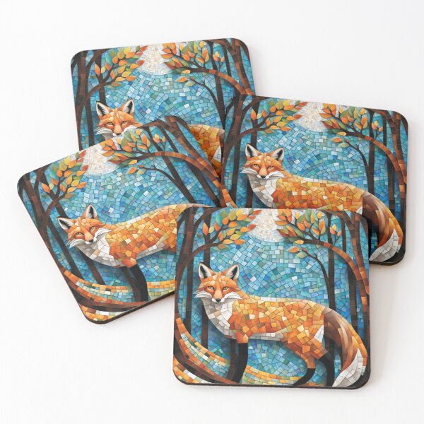 Item preview, Hermoso diseño de arte mosaico Zorro en el bosque designed and sold by Butler in the Home.