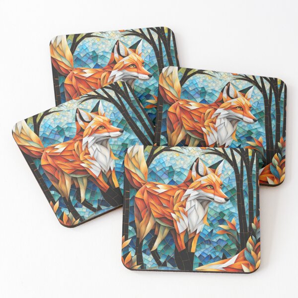 Item preview, Hermoso diseño de arte mosaico Zorro en el bosque designed and sold by Butler in the Home.