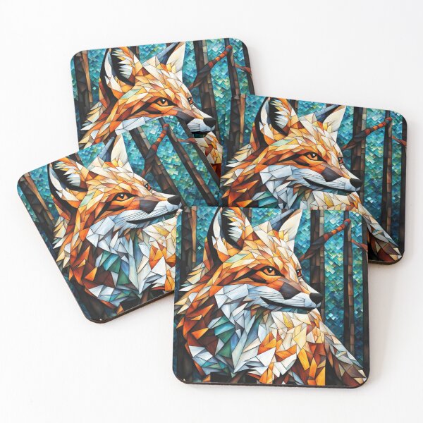 Item preview, Hermoso diseño de arte mosaico Zorro en el bosque designed and sold by Butler in the Home.