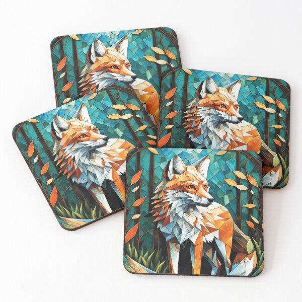 Item preview, Hermoso diseño de arte mosaico Zorro en el bosque designed and sold by Butler in the Home.